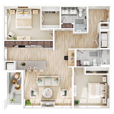 C7 Floor Plan at The Mera, St Louis Park, 55426
